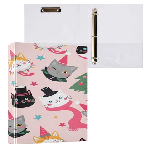 Ringbuch mit 3 Ringen, 3,8 cm, mit Klemmbrett für Schul/Bürobedarf, niedliche Halloween-Katzen, Aktenordner, Organizer, hält 200 Blatt mit Innentaschen, 1 Stück Ringbuch mit 3 Ringen, 3,8 cm, mit Klemmbrett für Schul/Bürobedarf, niedliche Halloween-Katzen, Aktenordner, Organizer, hält 200 Blatt mit Innentaschen, 1 Stück von OWFKAY