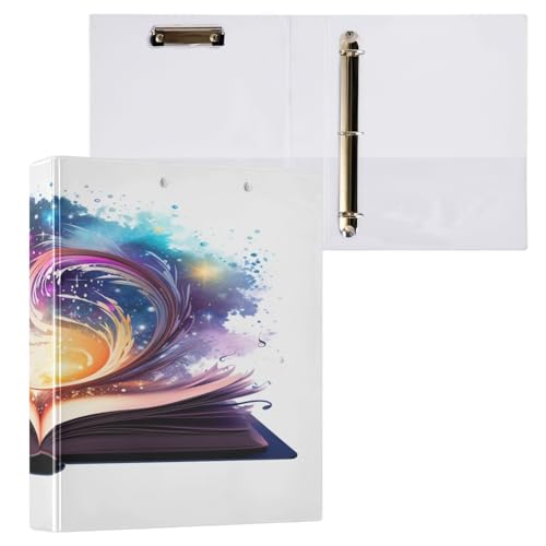 Ringbuch mit 3 Ringen, 3,8 cm, mit Klemmbrett für Schul-/Bürobedarf, Buchordner, Organizer, hält 200 Blatt mit Innentaschen von OWFKAY