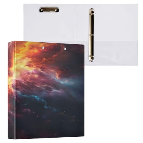 Ringbuch mit 3 Ringen, 3,8 cm, mit Klemmbrett für Schul-/Bürobedarf, Nebelbeleuchtung, Aktenordner, Organizer, hält 200 Blatt mit Innentaschen von OWFKAY