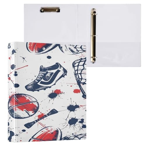 Ringbuch mit 3 Ringen, 3,8 cm, mit Klemmbrett für Schul-/Bürobedarf, Sportausrüstung, Aktenordner, Organizer, hält 200 Blatt mit Innentaschen von OWFKAY