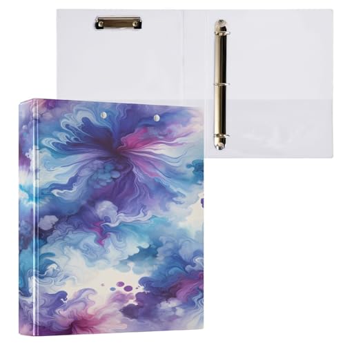 Ringbuch mit 3 Ringen, 3,8 cm, mit Klemmbrett für Schul-/Bürobedarf, abstraktes Batikfärben, Ordner, Organizer, hält 200 Blatt mit Innentaschen Ringbuch mit 3 Ringen, 3,8 cm, mit Klemmbrett für Schul-/Bürobedarf, abstraktes Batikfärben, Ordner, Organizer, hält 200 Blatt mit Innentaschen von OWFKAY