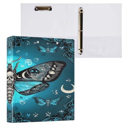 Ringbuch mit 3 Ringen, 3,8 cm, mit Klemmbrett für Schul-/Bürobedarf, blaue Schmetterlinge, Aktenordner, Organizer, hält 200 Blatt mit Innentaschen, 1 Stück Ringbuch mit 3 Ringen, 3,8 cm, mit Klemmbrett für Schul-/Bürobedarf, blaue Schmetterlinge, Aktenordner, Organizer, hält 200 Blatt mit Innentaschen, 1 Stück von OWFKAY