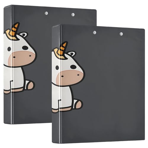 Ringbuch mit 3 Ringen, 3,8 cm, mit Klemmbrett für Schul-/Bürobedarf, niedliches Einhorn-Aktenordner, Organizer, hält 200 Blatt mit Innentaschen, 1 Stück Ringbuch mit 3 Ringen, 3,8 cm, mit Klemmbrett für Schul-/Bürobedarf, niedliches Einhorn-Aktenordner, Organizer, hält 200 Blatt mit Innentaschen, 1 Stück von OWFKAY