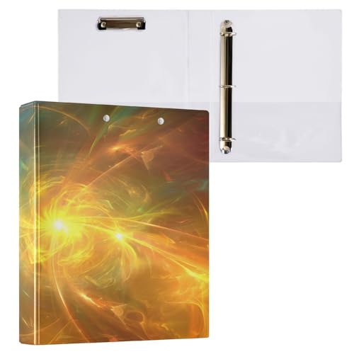 Ringbuch mit 3 Ringen, 3,8 cm, mit Klemmbrett für Schul-/Bürobedarf, strahlendes Muster, Aktenordner, Organizer, hält 200 Blatt, mit Innentaschen Ringbuch mit 3 Ringen, 3,8 cm, mit Klemmbrett für Schul-/Bürobedarf, strahlendes Muster, Aktenordner, Organizer, hält 200 Blatt, mit Innentaschen von OWFKAY