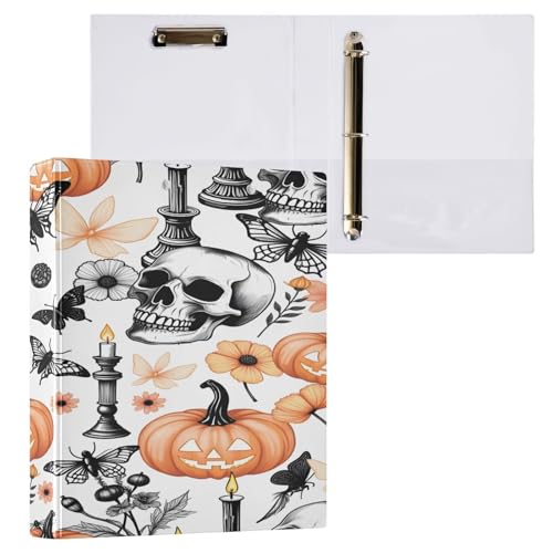 Ringbuch mit 3 Ringen, 3,8 cm mit Klemmbrett für Schul-/Bürobedarf, Kürbisschäden, Aktenordner, Organizer, hält 200 Blatt mit Innentaschen, 1 Stück Ringbuch mit 3 Ringen, 3,8 cm mit Klemmbrett für Schul-/Bürobedarf, Kürbisschäden, Aktenordner, Organizer, hält 200 Blatt mit Innentaschen, 1 Stück von OWFKAY