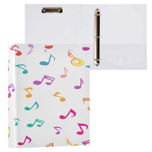 Ringbuch mit 3 Ringen, 3,8 cm mit Klemmbrett für Schul-/Bürobedarf, Musiknoten, Muster, Aktenordner, Organizer, hält 200 Blatt mit Innentaschen, 1 Stück Ringbuch mit 3 Ringen, 3,8 cm mit Klemmbrett für Schul-/Bürobedarf, Musiknoten, Muster, Aktenordner, Organizer, hält 200 Blatt mit Innentaschen, 1 Stück von OWFKAY