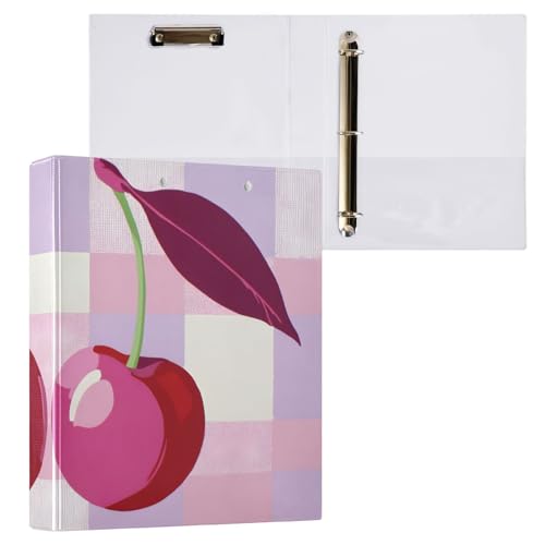 Ringbuch mit 3 Ringen, 3,8 cm mit Klemmbrett für Schul-/Bürobedarf, Raster, Kirsch-Aktenordner, Organizer, hält 200 Blatt mit Innentaschen, 1 Stück Ringbuch mit 3 Ringen, 3,8 cm mit Klemmbrett für Schul-/Bürobedarf, Raster, Kirsch-Aktenordner, Organizer, hält 200 Blatt mit Innentaschen, 1 Stück von OWFKAY