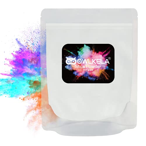 100 g Glitzer-Mica-Pulver – Pigment-Kosmetik-Epoxidharz-Farbstoff für Seife, Kerzenherstellung, Epoxidharz-Kunst, Acryl-Nagelfarbe, Badekugeln, Lipgloss, 10 Farben erhältlich – Perlweiß ite 100 g Glitzer-Mica-Pulver – Pigment-Kosmetik-Epoxidharz-Farbstoff für Seife, Kerzenherstellung, Epoxidharz-Kunst, Acryl-Nagelfarbe, Badekugeln, Lipgloss, 10 Farben erhältlich – Perlweiß ite von OWLKELA