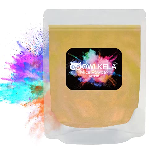 OWLKELA 100 g Glitzer-Glimmerpulver – Pigment-Kosmetik-Epoxidharz-Farbstoff für Seife, Kerzenherstellung, Epoxidharz-Kunst, Acryl-Nagelfarbe, Badekugeln, Lipgloss, 10 Farben erhältlich – Gold OWLKELA 100 g Glitzer-Glimmerpulver – Pigment-Kosmetik-Epoxidharz-Farbstoff für Seife, Kerzenherstellung, Epoxidharz-Kunst, Acryl-Nagelfarbe, Badekugeln, Lipgloss, 10 Farben erhältlich – Gold von OWLKELA