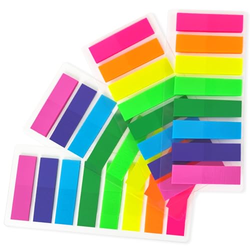OWLKELA 800 Stück Haftstreifen, Haftmarker, Page Marker, Seitenmarker Selbstklebend, Haftnotizen Klein, Sticky Notes, Klebezettel zum Markieren und Hervorheben von Seiten [8 Farben] Repositionierbar von OWLKELA