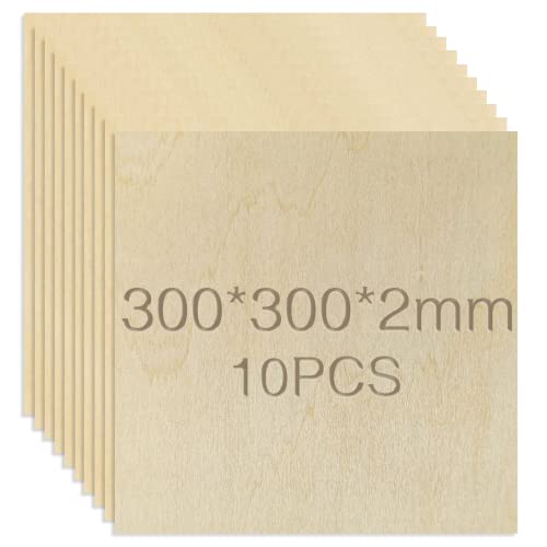 OWLKELA Lindenholz, 10 Stücke 300 * 300 * 2mm, Bastelholzplatten - Holzausschnitte zum Basteln, ideal für Laserprojekte, DIY Modell, Kunst und Handwerk, Gemälde OWLKELA Lindenholz, 10 Stücke 300 * 300 * 2mm, Bastelholzplatten - Holzausschnitte zum Basteln, ideal für Laserprojekte, DIY Modell, Kunst und Handwerk, Gemälde von OWLKELA