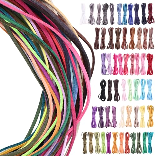 OWLMATE 60 Stück Lederband für Ketten, Lederschnur, Lederbänder für Ketten, Lederband Kette für DIY Schmuck Armband Halskette Basteln Handwerk OWLMATE 60 Stück Lederband für Ketten, Lederschnur, Lederbänder für Ketten, Lederband Kette für DIY Schmuck Armband Halskette Basteln Handwerk von OWLMATE