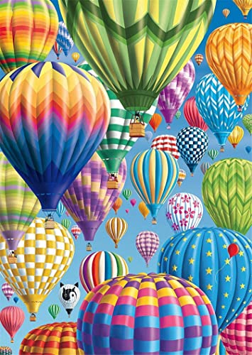 OWN4B Kreuzstich Stickpackungen Vorgedruckt, Bunter Heißluftballon Bilder 11CT 14,2x18,1 Zoll DIY Stickpackung Set von OWN4B