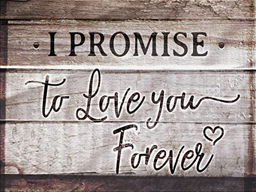 OWN4B Kreuzstich-Set, mit Aufschrift "I Promise to Love You Forever", bedruckt, 38,1 x 48 cm, DIY-Stickset (Love) von OWN4B