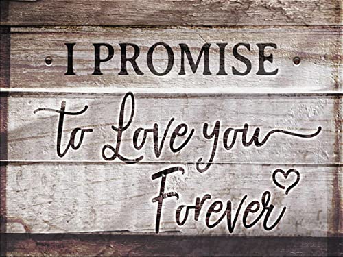 OWN4B Kreuzstich-Set, geprägt, "I Promise to Love You Forever", gedrucktes Muster, 11 CT, 38,1 x 48 cm, DIY-Stickset (Liebe) von OWN4B