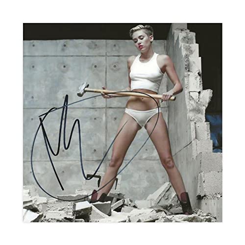 OWNPET Miley Cyrus Leinwandposter mit Autogramm, Wandkunst, Dekordruck, Gemälde für Wohnzimmer, Schlafzimmer, Dekoration, ungerahmt, 50 x 50 cm OWNPET Miley Cyrus Leinwandposter mit Autogramm, Wandkunst, Dekordruck, Gemälde für Wohnzimmer, Schlafzimmer, Dekoration, ungerahmt, 50 x 50 cm von OWNPET