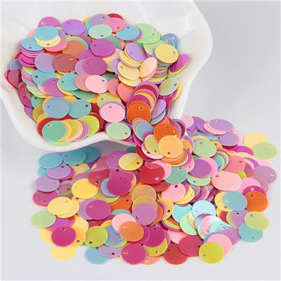 OWNPET Pailletten, 10 mm, 15 mm, 20 mm, PVC, flach, rund, lose Pailletten, Pailletten, Nähen, Hochzeit, Basteln, Frauen, DIY-Zubehör von OWNPET