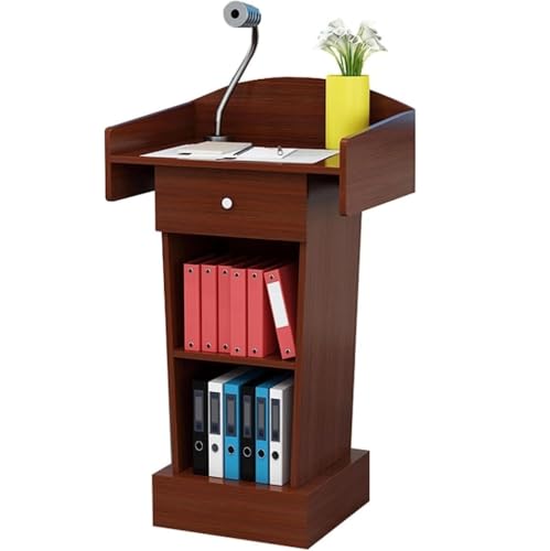 OWOHYG Tragbares Kirchenpult, verstellbares Podium für Schulbüros, Stehpult, Staffelei für Moderatoren, schwarzer Präsentationsständer, ideal für Veranstaltungen und Meetings, A, 110 cm von OWOHYG