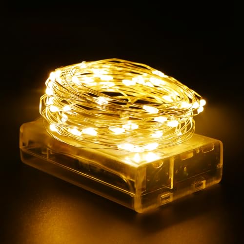 OWill Lichterkette innen batterie,10m 100 LED,Warmweiße Fairy Lights,Klein LED Lichterkette,Weihnachtslichterkette,Lichterkette Draht für Weihnachten,Halloween,Baumdekoration,Party, Hochzeit OWill Lichterkette innen batterie,10m 100 LED,Warmweiße Fairy Lights,Klein LED Lichterkette,Weihnachtslichterkette,Lichterkette Draht für Weihnachten,Halloween,Baumdekoration,Party, Hochzeit von OWill