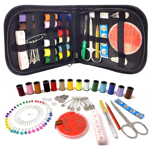OWill Nähset mit 94 er Nähzubehör,Mini Nähset Nähkasten mit Nähnadeln, Schere, Gewinde, Fingerhut, Maßband für Anfänger,Reisende und Reparaturen für Notfallkleidung OWill Nähset mit 94 er Nähzubehör,Mini Nähset Nähkasten mit Nähnadeln, Schere, Gewinde, Fingerhut, Maßband für Anfänger,Reisende und Reparaturen für Notfallkleidung von OWill