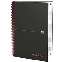 OXFORD Collegeblock Black n'Red Spiralbuch kariert DIN A5 ohne Rand, 1 Block von OXFORD