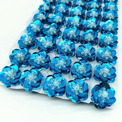 10 Stück 18 mm Paillettenblumen, handgefertigt, zum Nähen, flache Rückseite, zum Basteln, für Hochzeiten, Schuhe, Taschen, Kleidungszubehör, matt, Seeblau 10 Stück 18 mm Paillettenblumen, handgefertigt, zum Nähen, flache Rückseite, zum Basteln, für Hochzeiten, Schuhe, Taschen, Kleidungszubehör, matt, Seeblau von OXFYY