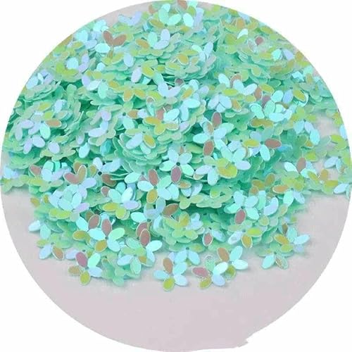 10 g/Packung, 10 mm, konkave Pflaumenblüten-Pailletten, Weihnachtsdekoration, Basteln, Pailletten, DIY-Ornament, Nähzubehör, Nr. 4–10 mm, 300 Stück von OXFYY