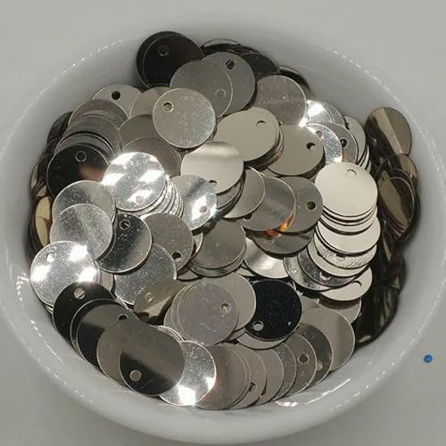 10 g 10 mm Pailletten, großes flaches rundes Loch, lose Pailletten, DIY-Tanzdekoration, Hochzeit, handgefertigtes Kunsthandwerk, Lentejuelas-Zubehör, Champagner, 10 mm von OXFYY