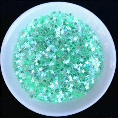 10 g 3,0 mm 4,0 mm Stern-Nagel-Pailletten, PET-Kristall-Pailletten, Basteln für Nagelkunst, Maniküre, Hochzeitsdeko-Konfetti, DIY-Zubehör – YZP Mint – 4,0 mm Stern, 10 g von OXFYY
