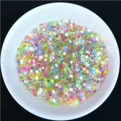10 g 3,0 mm 4,0 mm Stern-Nagel-Pailletten, PET-Kristall-Pailletten, Basteln für Nagelkunst, Maniküre, Hochzeitsdeko-Konfetti, DIY-Zubehör – YZP gemischt – 3,0 mm Stern, 10 g von OXFYY