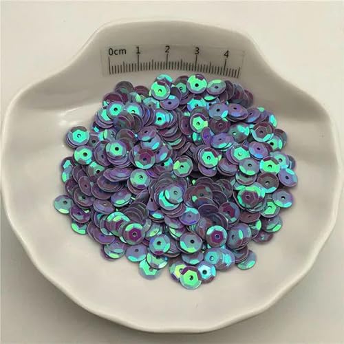 10 g 4,0 mm 5 mm 6 mm 8 mm 10 mm Cup PVC-Pailletten, Glitzer-Pailletten für Kleidung, Hüte, Schuhe, Kinder, DIY, Basteln, handgefertigtes Accessoire – AB Hellviolett – 10 g 8 mm 360 Stück von OXFYY