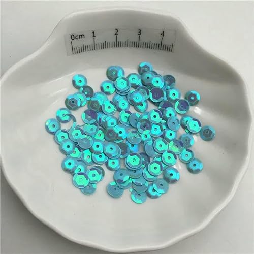 10 g 4,0 mm 5 mm 6 mm 8 mm 10 mm Cup PVC-Pailletten, Glitzer-Pailletten für Kleidung, Hüte, Schuhe, Kinder, DIY, Basteln, handgefertigtes Zubehör – AB Blau – 10 g 4,0 mm 1500 Stück von OXFYY