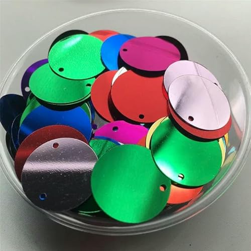 10 mm, 15 mm, 20 mm, 25 mm, 30 mm, PVC, flache, runde, lose Pailletten, zum Nähen, für Hochzeiten, Bastelzubehör mit 1 seitlichem Loch, Silber-Basis-Mix, 30 mm, 36 Stück, 10 g 10 mm, 15 mm, 20 mm, 25 mm, 30 mm, PVC, flache, runde, lose Pailletten, zum Nähen, für Hochzeiten, Bastelzubehör mit 1 seitlichem Loch, Silber-Basis-Mix, 30 mm, 36 Stück, 10 g von OXFYY