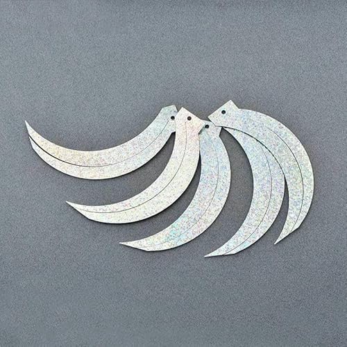 100 g 60 mm Goldstern zum Nähen, große Pailletten, flache, Scrapbooking-Pailletten für Heimdekoration, DIY-Bastelarbeiten, 50 x 83,0 mm, Sichel von OXFYY