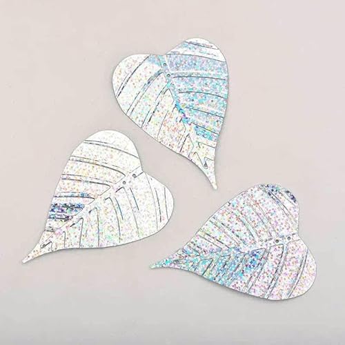 100 g 60 mm Goldstern zum Nähen, große Pailletten, flache, Scrapbooking-Pailletten für Heimdekoration, DIY-Bastelarbeiten, 57 x 75 mm, SilverLeaf von OXFYY