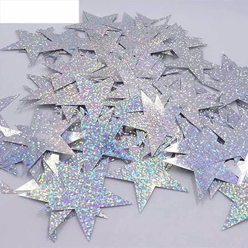 100 g 60 mm goldener Stern zum Nähen, große Pailletten, flache, Scrapbooking-Pailletten für Heimdekoration, DIY-Bastelarbeiten, 60 mm silberner Stern 100 g 60 mm goldener Stern zum Nähen, große Pailletten, flache, Scrapbooking-Pailletten für Heimdekoration, DIY-Bastelarbeiten, 60 mm silberner Stern von OXFYY