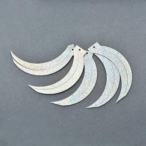 100 g 75 x 50 mm Blatt-PVC-Nähen, große Pailletten, flache, Scrapbooking-Pailletten für Heimdekoration, DIY-Bastelarbeiten, 50 x 83,0 mm Sichel von OXFYY