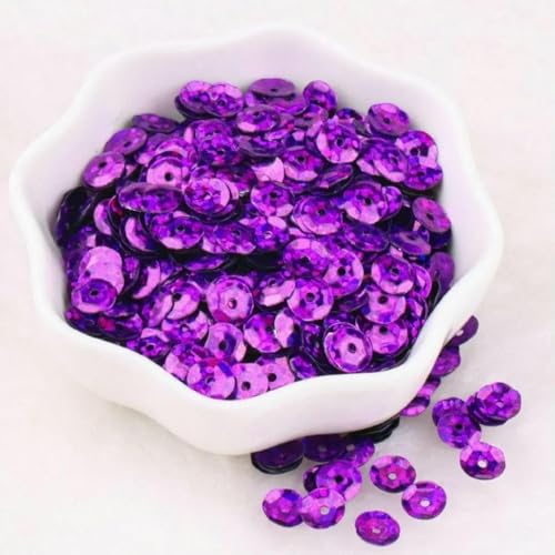 1000 Stück 6 mm große silberne Pailletten, gebogene Stücke, kreisförmige konkave Stücke, Perlenstücke, handgenähte DIY-Kleidungsaccessoires, YXOP26- von OXFYY