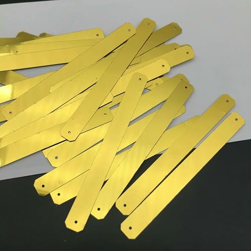 120 Stück/500 Stück, 10 x 100 mm, große rechteckige Stange, zwei Löcher, flache Pailletten zum Nähen, für Hochzeiten, Basteln, für Damen und Kinder, DIY-Kleidungszubehör, Golden-45 g, 120 Stück 120 Stück/500 Stück, 10 x 100 mm, große rechteckige Stange, zwei Löcher, flache Pailletten zum Nähen, für Hochzeiten, Basteln, für Damen und Kinder, DIY-Kleidungszubehör, Golden-45 g, 120 Stück von OXFYY