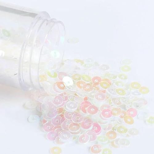 2–6 mm transparente flache runde Pailletten zum Nähen von Hochzeitskleidern, Accessoires, Nagelkunst, Damenbekleidung, DIY-Nähmaterial – SA04 AB transparent – 5 mm, 1000 Stück, 1 2–6 mm transparente flache runde Pailletten zum Nähen von Hochzeitskleidern, Accessoires, Nagelkunst, Damenbekleidung, DIY-Nähmaterial – SA04 AB transparent – 5 mm, 1000 Stück, 1 von OXFYY