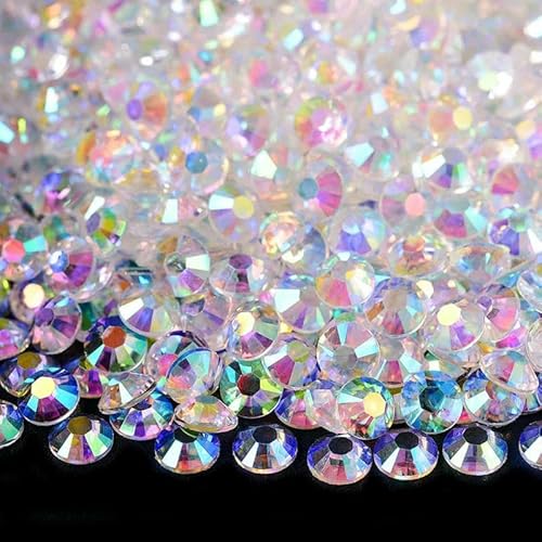 2 mm – 6 mm, rund, nicht Hotfix, Glitzer, Bling, Maniküre-Strass, silberfarben, flache Rückseite, Kunstharz, Strasssteine zum Aufkleben, Perlen für Nagelkunst, Nagel-Edelsteine, DIY, transparent, A 2 mm – 6 mm, rund, nicht Hotfix, Glitzer, Bling, Maniküre-Strass, silberfarben, flache Rückseite, Kunstharz, Strasssteine zum Aufkleben, Perlen für Nagelkunst, Nagel-Edelsteine, DIY, transparent, A von OXFYY