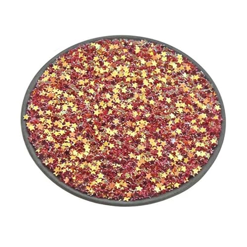 20 Gramm/Packung, 2,5 mm, Mini-Stern-Pailletten, geeignet für Nagelkunst, Hochzeitsdekoration, Konfetti, DIY-Bastelkleidung, Nähzubehör, Weinrot, 2,5 mm (20 g) von OXFYY