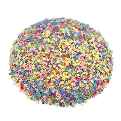 20 Gramm/Packung, 2,5 mm, Mini-Stern-Pailletten, geeignet für Nagelkunst, Hochzeitsdekoration, Konfetti, DIY-Bastelkleidung, Nähzubehör – gemischte Farbe – 2,5 mm (20 g) von OXFYY
