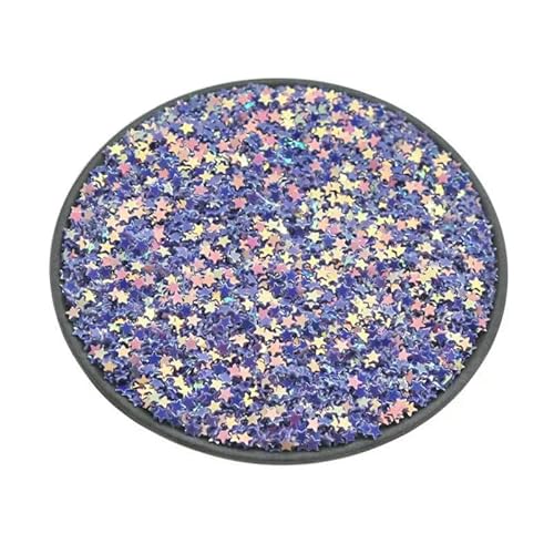 20 Gramm/Packung 2,5 mm Mini-Stern-Pailletten, geeignet für Nagelkunst, Hochzeitsdekoration, Konfetti, DIY-Bastelkleidung, Nähzubehör, Lila, 2,5 mm (20 g) von OXFYY