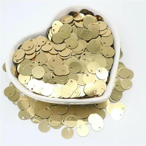 20 g/Los Pailletten 10/15/20/25/30 mm PVC, flach, rund, lose Pailletten, Pailletten zum Nähen, für Hochzeiten, Basteln, Zubehör, Hellgold, 15 mm, 50 Gramm, 600 Stück 20 g/Los Pailletten 10/15/20/25/30 mm PVC, flach, rund, lose Pailletten, Pailletten zum Nähen, für Hochzeiten, Basteln, Zubehör, Hellgold, 15 mm, 50 Gramm, 600 Stück von OXFYY