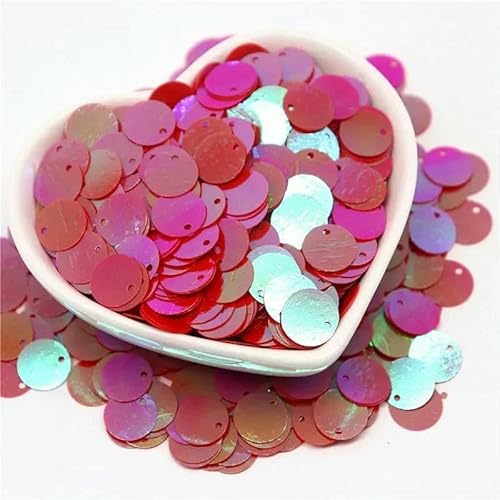 20 g/Los Pailletten 10/15/20/25/30 mm PVC, flach, rund, lose Pailletten, Pailletten zum Nähen, für Hochzeiten, Basteln, Zubehör, ab-rot, 20 mm, 50 Gramm, 450 Stück 20 g/Los Pailletten 10/15/20/25/30 mm PVC, flach, rund, lose Pailletten, Pailletten zum Nähen, für Hochzeiten, Basteln, Zubehör, ab-rot, 20 mm, 50 Gramm, 450 Stück von OXFYY