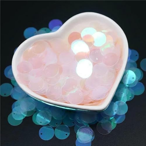 20 g/Los Pailletten 10/15/20/25/30 mm PVC, flach, rund, lose Pailletten, Pailletten zum Nähen, für Hochzeiten, Basteln, Zubehör, ab-transparent, 15 mm, 50 Gramm, 600 Stück 20 g/Los Pailletten 10/15/20/25/30 mm PVC, flach, rund, lose Pailletten, Pailletten zum Nähen, für Hochzeiten, Basteln, Zubehör, ab-transparent, 15 mm, 50 Gramm, 600 Stück von OXFYY