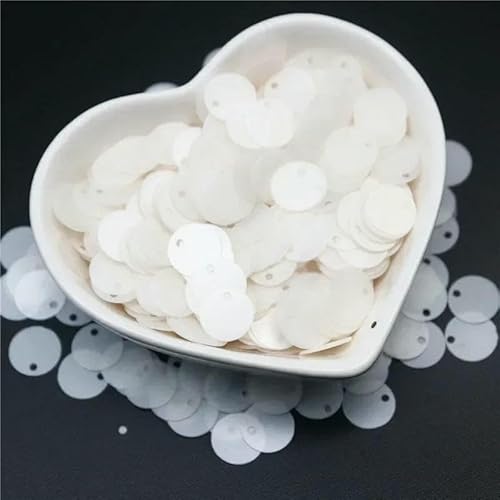 20 g/Los Pailletten 10/15/20/25/30 mm PVC, flach, rund, lose Pailletten, Pailletten zum Nähen, für Hochzeiten, Basteln, Zubehör, mattweiß, 20 mm, 50 Gramm, 450 Stück 20 g/Los Pailletten 10/15/20/25/30 mm PVC, flach, rund, lose Pailletten, Pailletten zum Nähen, für Hochzeiten, Basteln, Zubehör, mattweiß, 20 mm, 50 Gramm, 450 Stück von OXFYY