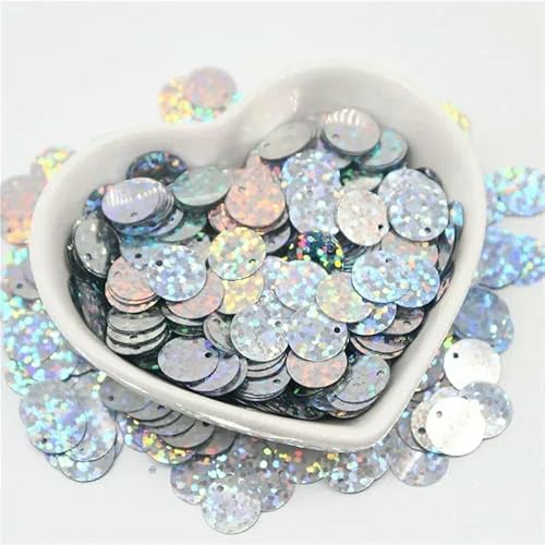 20 g/Los Pailletten 10/15/20/25/30 mm PVC, flach, rund, lose Pailletten, zum Nähen, für Hochzeiten, Basteln, Zubehör, Lasersilber, 10 mm, 20 Gramm, 500 Stück 20 g/Los Pailletten 10/15/20/25/30 mm PVC, flach, rund, lose Pailletten, zum Nähen, für Hochzeiten, Basteln, Zubehör, Lasersilber, 10 mm, 20 Gramm, 500 Stück von OXFYY