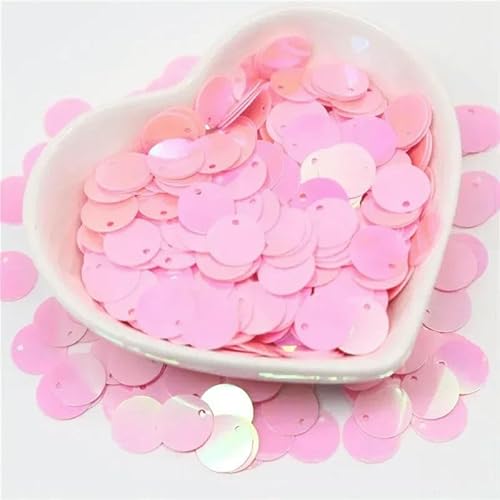 20 g/Los Pailletten 10/15/20/25/30 mm PVC, flach, rund, lose Pailletten, zum Nähen, für Hochzeiten, Basteln, Zubehör für Coser-ab-pink-25 mm, 20 Gram von OXFYY